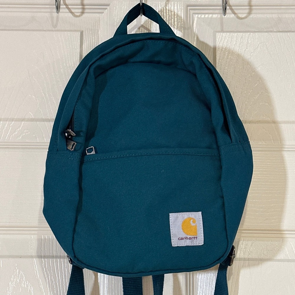 Carhartt Mini Backpack Teal Blue Canvas Small Daypack Bag